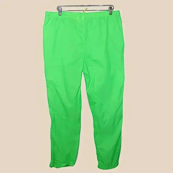 Vintage‎ Reebok Neon Jogger Sweat Pants Size Medium Fall Winter Athletic Pants - Picture 2 of 4
